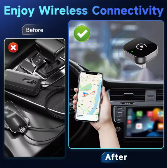 Nuevo Adaptador CarPlay / AndroidAuto inalámbrico 2 en 1